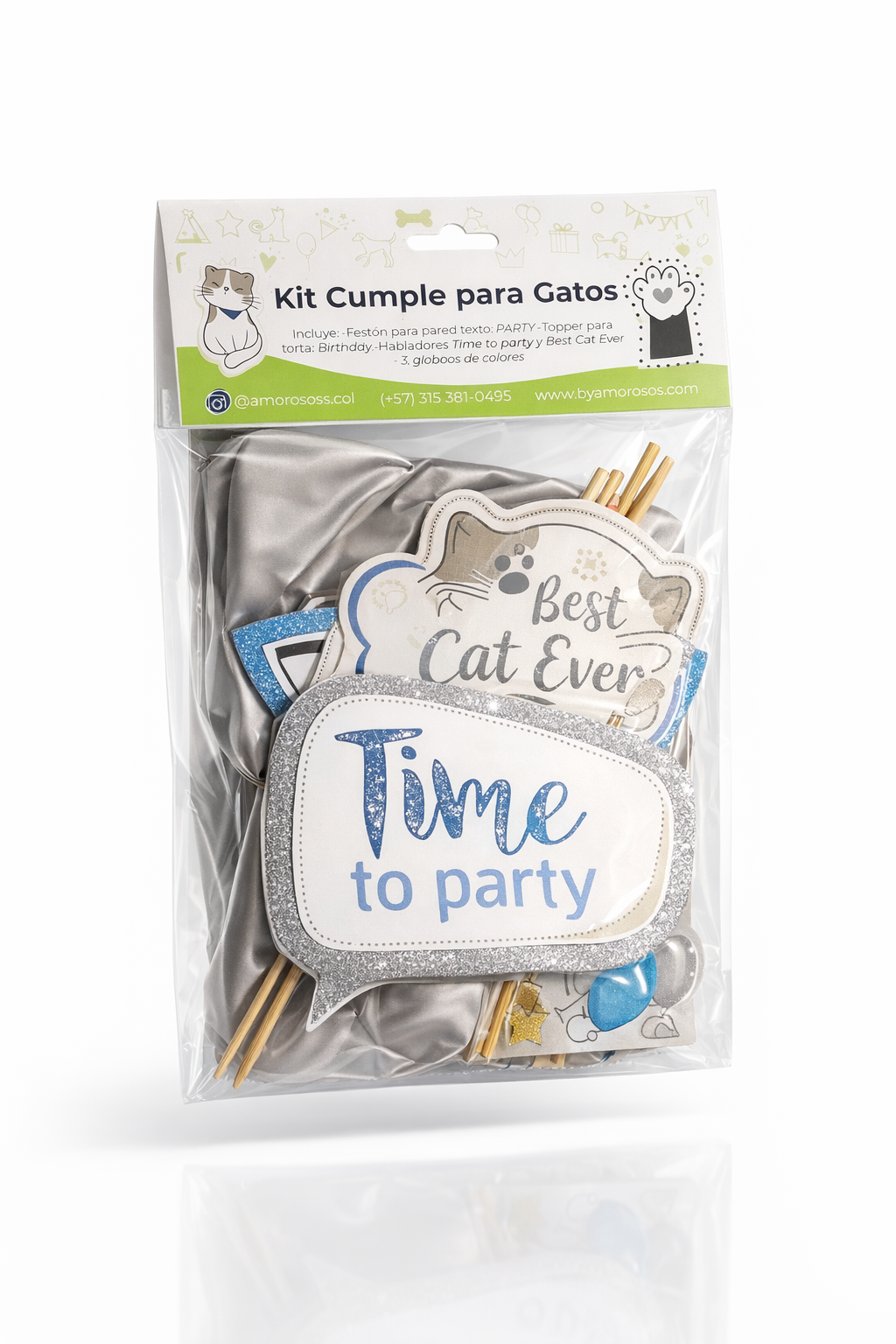 Decoración cumple gatos